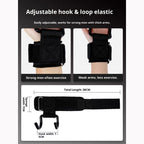 Weight Lifting Hooks (Pair), Wrist Strap Hooks for Weightlifting, Adjustable Men and Women Gym Lifting Straps Hook for Pull-Ups, Deadlifts, Strength Training, and Fitness Workouts