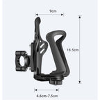 Bike Water Bottle Holder, Universal Motorcycle Drink Holder Fits Handlebar & Frame with Screw Tool, Bicycle Bottle Cage Accessories for Kids Adults (Compatible with 2.16-2.95" Diameter Cup)