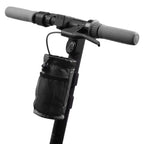 Cup Holder, Bike Water Bottle Holder for E Scooters & E-Bikes - Adaptable, No-Screw Installation, Mesh Pockets, Sticky Straps - Fits Cups Diameter Less Than 3.74in/9.5cm - Black
