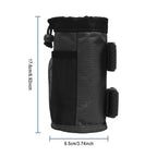 Cup Holder, Bike Water Bottle Holder for E Scooters & E-Bikes - Adaptable, No-Screw Installation, Mesh Pockets, Sticky Straps - Fits Cups Diameter Less Than 3.74in/9.5cm - Black