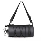 Bike Handlebar Bag Small Bicycle Handle Bar Bag Handy Front Bike Bags Handlebar Storage Pouch Pack with Shoulder Strap Little Mountain Road Bike Barrel Bag
