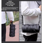 Bike Handlebar Bag Small Bicycle Handle Bar Bag Handy Front Bike Bags Handlebar Storage Pouch Pack with Shoulder Strap Little Mountain Road Bike Barrel Bag
