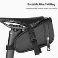 Bike Seat Bag, Water-resistant Bicycle Saddle Bag with Reflective Strap, Cycling Under Seat Pouch, Bike Seat Pack for Mountain Road Bikes and Commuters