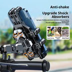 Motorcycle Phone Mount Holder - Motorcycle Cell Phone Mounts, Adjustable Bike Phone Holder,Black (handlebar model)