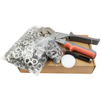 Heavy Duty Grommet Tool Kit, 500 pcs 10mm Grommets, Eyelet Tool, Press for Tarp, Grommet Kit, Fabric, Banner, Canvas, Leather, Tents, Vinyl