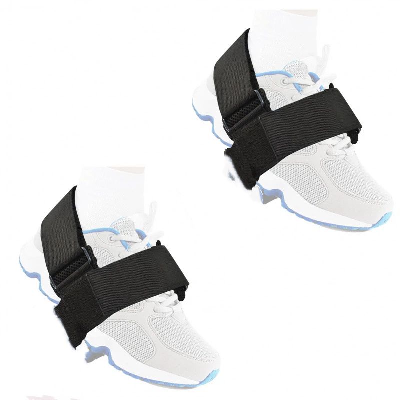Original Dumbbell Foot Attachment, Tibialis Trainer, Adjustable Ankle Weights, Ankle Straps for Weight Lifting, Leg Workouts at Home for Hip, Shin Splint, （black a pair）