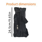 Saddle Water Bottle Holder with Pocket, Saddlebags for Horses with Adjustable Strap, Horse Riding Accessory, Easy to Attach, Black