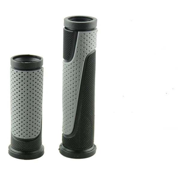 Lightweight Bicycle Grips - 125mm & 90mm, Inner diameter 22mmAnti-Slip, Suitable for Mountain Bikes(black gray)