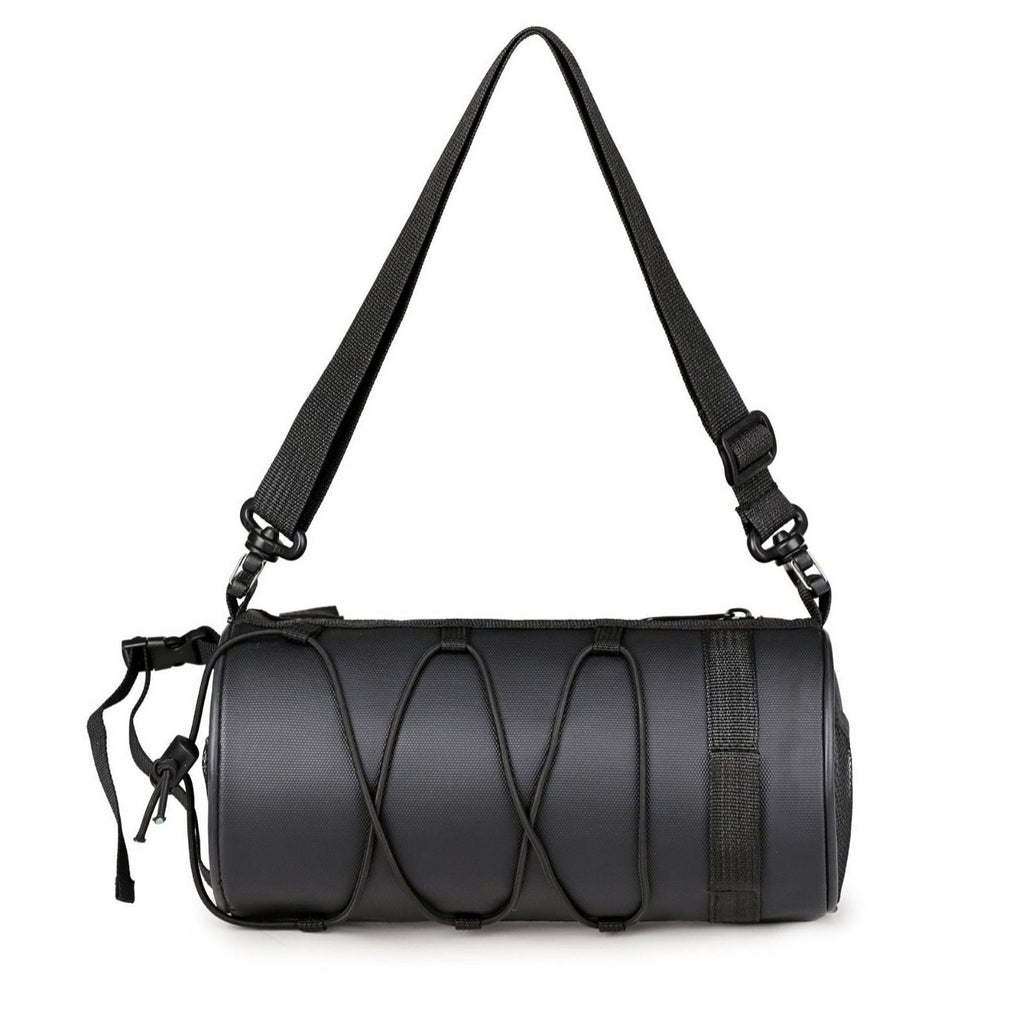 Bike Handlebar Bag, Bicycle Front Bag Shoulder Bag Storage Bag with Shoulder Strap for Road Mountain Bike Cycling Travel（black,22*11*11cm)