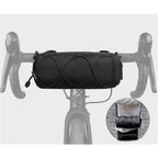 Bike Handlebar Bag, Bicycle Front Bag Shoulder Bag Storage Bag with Shoulder Strap for Road Mountain Bike Cycling Travel（black,22*11*11cm)