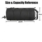Bike Handlebar Bag, Bicycle Front Bag Shoulder Bag Storage Bag with Shoulder Strap for Road Mountain Bike Cycling Travel（black,22*11*11cm)