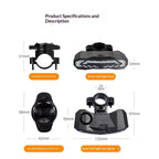 Smart Bike Tail Light with Turn Signals, Rechargeable Bicycle Horn Bike Alarm with Remote, Auto-Sensing Bike Turn Signals Light Alarm（Bracket remote control）