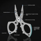 Fishing Pliers Saltwater, Stainless Steel Fishing Pliers with Split Ring, Fish Hook Remover,  Fishing Gift for Men