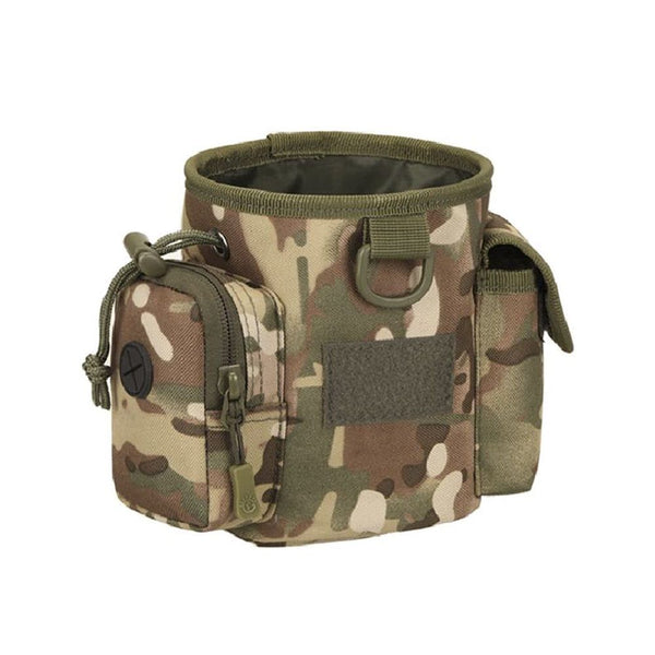 Compact Drawstring Tactical Dump Pouch Bag Dog Treat Training Pouch for Range Shooting, Hunting Airsoft ，Also As Training Bag for Doggie Puppy Treat Snack Pet Toys