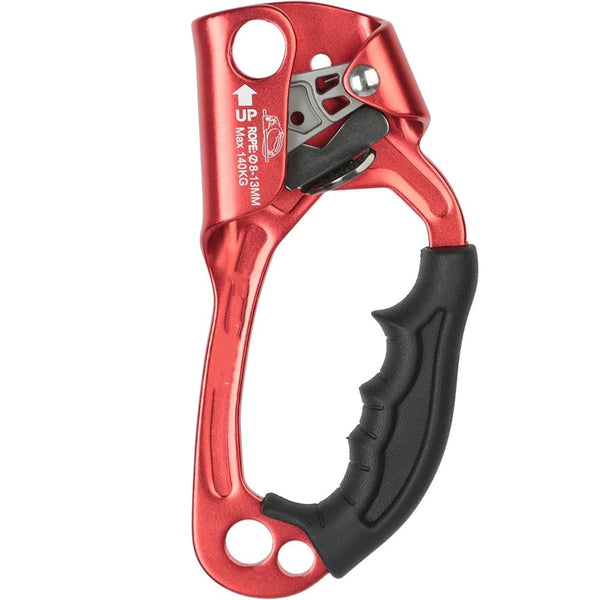 Hand Ascender Rock Climbing Tree Arborist Rappelling Gear Equipment Rope Clamp for 8~13MM Rope for Rock Tree Climbing Arborist Rescue Mountaineering Caving（red）