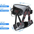Climbing belts, Thicken Professional Half Body Safety Belt Climbing Gear for Tree Climbing, Fire Rescue, Rappelling and Other Outdoor Adventure Activities