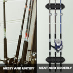 2 Pcs Magnetic Fishing Rod Holder for Car Fishing Pole Rack Vertical Rod Storage Holders for Truck Bed Boat Wall Garage Door