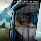 Screen  Sliding Door Van Screen Mesh Curtains Easy to Install and Remove, Universal Fly Screen  Campervans, 71"(H) x 59"(W)