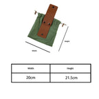 Foraging Bag Canvas Foldable Outdoor Camping Foraging Bag Mushroom Storage Jungle Craft Belt Fire Seed Pouring Bag Travel Camping Hiking Bag (Green)