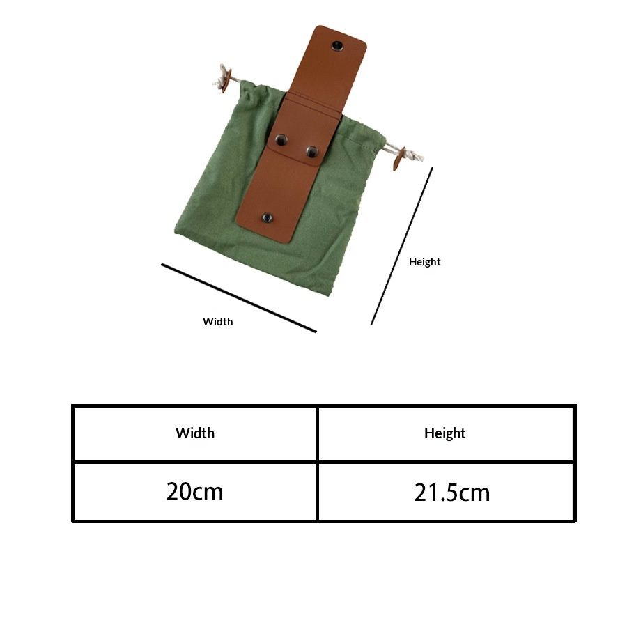 Foraging Bag Canvas Foldable Outdoor Camping Foraging Bag Mushroom Storage Jungle Craft Belt Fire Seed Pouring Bag Travel Camping Hiking Bag (Green)