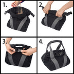 2 Pcs Adjustable Heavy Fitness Power Sandbag, Portable Adjustable Canvas Sand Kettlebell Soft Sand Bag, Weightlifting Dumbbell for Home Training, Fitness, black