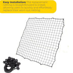 100*100cm Replacement Soccer Rebounder Net Soccer Rebounder Net Soccer Rebounder Net Bounce Back Kickback Football Practice Training Aid （1 net+20 elastic ropes）