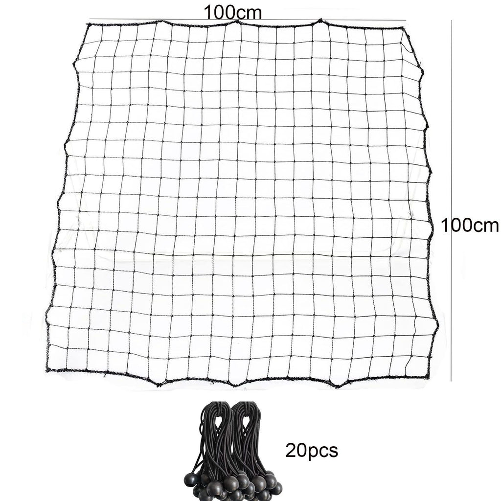 100*100cm Replacement Soccer Rebounder Net Soccer Rebounder Net Soccer Rebounder Net Bounce Back Kickback Football Practice Training Aid （1 net+20 elastic ropes）