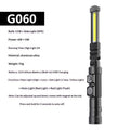 Foldable Rechargeable LED Work Light, LED Slim Work Light with Magnetic Base. Ultra Bright Flashlight, Cast Aluminum, Mechanics, Car Repair, Outdoor, Camping, Emergency, Garage
