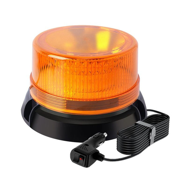 Magnetic Wireless Beacon Light, Rechargeable Emergency Flashing Warning Battery Operated Strobe Lights for Truck Vehicle, with Cigarette Lighter Plug, Amber