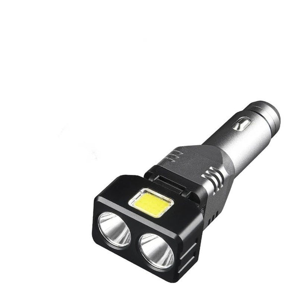 Rechargeable Flashlight, Small Car Charger Flashlight, Emergency Automobile Flashlight with 4 Lighting Modes, 12V Car Plug for Car