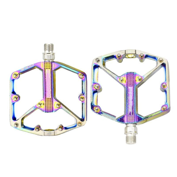 3-Bearings Bicycle Pedals with Removable Anti-Skid Nails (10.5*9.9cm)