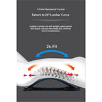 Back Stretcher for Lower Back Pain Relief, 4 Level Adjustable Lumbar Cracker Board Massager, Stretching Device for Scoliosis, Sciatica (Blue)