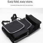 Backseat Trunk Organizer for Car - Durable Trunk Hanging Storage Bag with 4 Large Storage Pocket & 3 Adjustable Buckles Space Saving Expert (Black A)