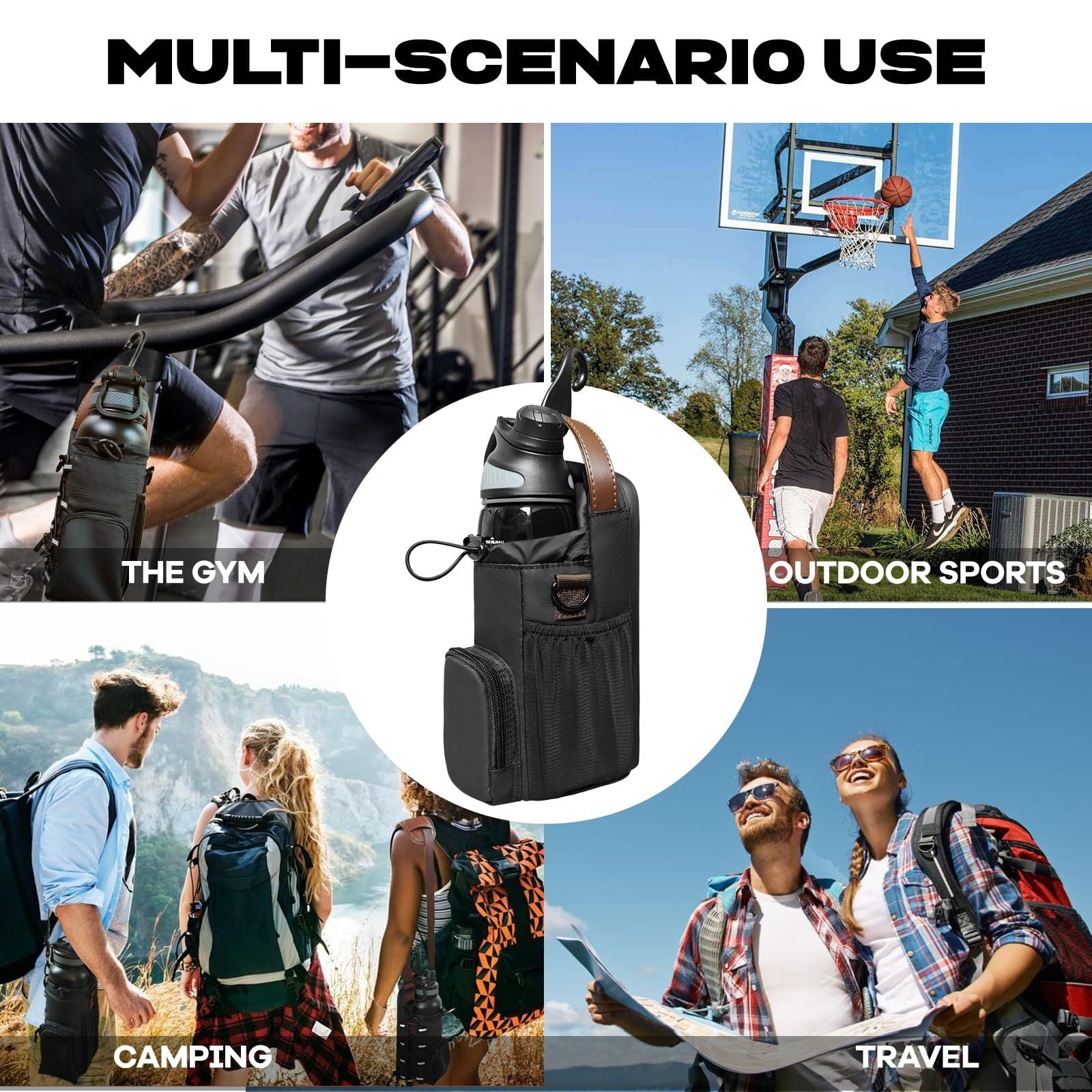 Magnetic Gym Bag,Magnetic Water Bottle Holder for Gym,Small Gym Bag for Men and Women,Gym Gifts & Gym Accessories（Excluding kettle）