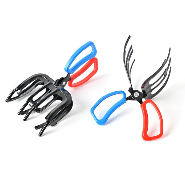 Fish Grabber, Three Claw Power Grip Fish Pliers, Non-Slip Metal Fish Gripper with Comfortable Plastic Handle, Fishing Pincer Dehooker for River Fishing, Sea Fishing, Ice Fishing