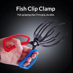Fish Grabber, Three Claw Power Grip Fish Pliers, Non-Slip Metal Fish Gripper with Comfortable Plastic Handle, Fishing Pincer Dehooker for River Fishing, Sea Fishing, Ice Fishing