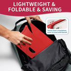 Travel Foot Rest for Airplane & Office - Portable Under Desk Foot Stool, Relieves Back & Knee Pain, Comfort for Long Flights, Cars, Subways & Trains - 2 Pack (Red & Green)