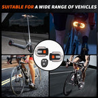 4Pcs Turn Signals for Bicycles with Alarm, USB Charging Remote Control Split/Integrated Bike Tail Light Rear Lights Can be Mounted on Front and Rear of Bicycle
