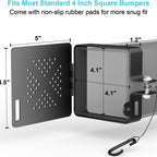 Aluminum RV Bumper End Cap- Fits Standard 4-Inch Square Camper Bumpers, No-Insect Vent Holes, Secure Sewer Hose Storage, Must-Have Travel Trailer Accessories - 2 Pack