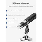 Wireless Skin Analyzer Machine Dermatoscope Scalp/Skin/Hair follicle Detection Testing Analysis Magnifier UV Skin Analyzer Professional 1000X Facial Skin Detector Digital Microscope