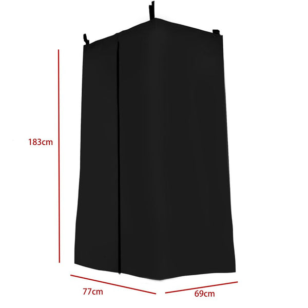 420D Privacy Tent for Boat, Heavy Duty Hanging Changing Room for Top  Portable Privacy Station for Pontoons (black  183*77*69cm）