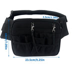 Nurse Belt Pack with Multi-Compartment Tool Strap Practical with Medical Equipment Pocket and Tape Holder for Stethoscope Bandage Scissors or other Supplies Black(oniy bag)