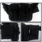 Nurse Belt Pack with Multi-Compartment Tool Strap Practical with Medical Equipment Pocket and Tape Holder for Stethoscope Bandage Scissors or other Supplies Black(oniy bag)