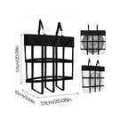 2 Pcs Classic Box Fan Holder for Horse Stall Adjustable Equine Bag Hanging Horse Fan Stable Supplies Hook Accessories, black（oniy two bag）