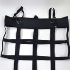 2 Pcs Classic Box Fan Holder for Horse Stall Adjustable Equine Bag Hanging Horse Fan Stable Supplies Hook Accessories, black（oniy two bag）