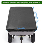 Collapsible Wagon Cover for Carts Garden Dump Cart, Outdoor Garden Wagon Cart Cover, Waterproof Dustproof UV Resistant Wagon Rain Covers Perfect for Lawn, Barn and Farm（There is only one dust cover）