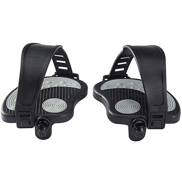 Exercise Bike Pedals with Straps for Bike, Spin Cycling Bike, Indoor Exercycle Bike, Stationary Recumbent Bicycle Replacement Parts