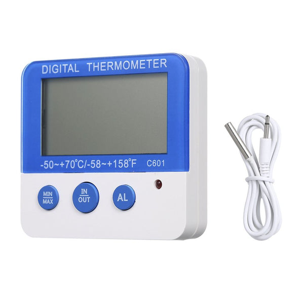 Thermometer Freezer Thermometer Digital Refrigerator Thermometer with Magnetic Attachment in-Outdoor Alarm Thermometer with Waterproof Outdoor Sensor for Home Kitchen