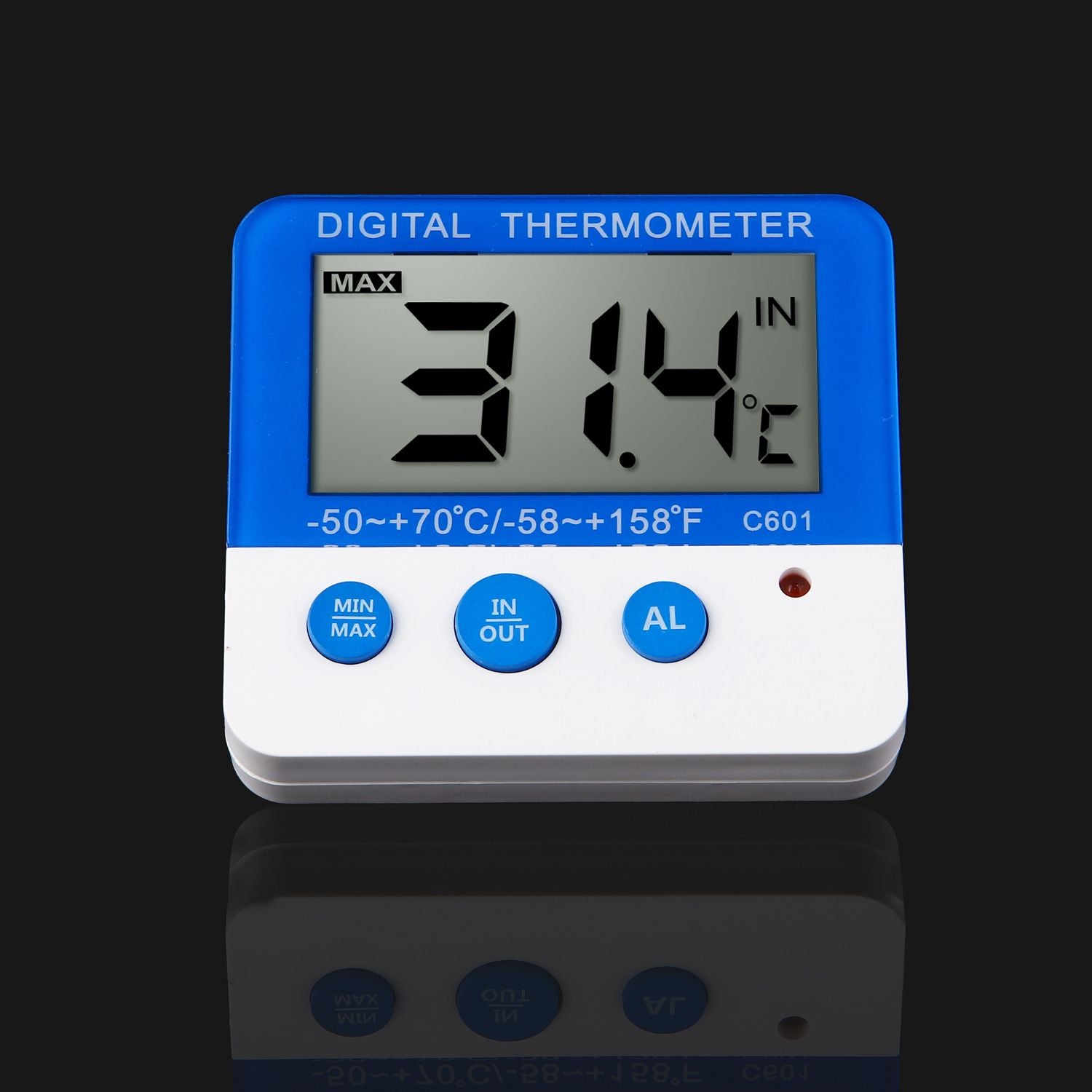 Thermometer Freezer Thermometer Digital Refrigerator Thermometer with Magnetic Attachment in-Outdoor Alarm Thermometer with Waterproof Outdoor Sensor for Home Kitchen