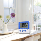 Thermometer Freezer Thermometer Digital Refrigerator Thermometer with Magnetic Attachment in-Outdoor Alarm Thermometer with Waterproof Outdoor Sensor for Home Kitchen